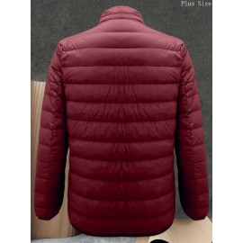 Men's & Women's Unisex Winter Jacket with Hood & Fill - Lightweight Windproof Outer/Inner Storage Pockets, Collar, Front/Back Zipper - Large Size Winter Coat for Cold Weather (Machine Washable) - Casual Outerwear for both sexes