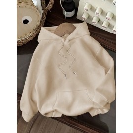 Women's Oversized Grey Bear Face & Joyful Face Full-Body Print Hooded Sweatshirt - Cute Bear Graphic Sweater, Relaxed H-Line Fit, Machine Washable Casual Streetwear for all-Season (Pullover Hoodie)