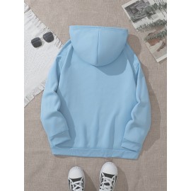 Women'S Cute Green Dinosaur & Heart Print Hoodie - Soft Long Sleeve Sweatshirt with Drawstring Hood, Cozy Casual Pullover for Autumn Winter, Cute Dinosaur Pocket Design, Regular Fit Casual Attire (Pastel Colors Available)