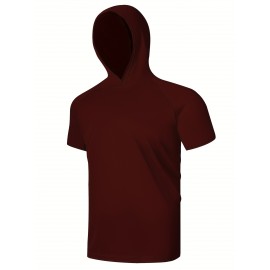 10-Pack Men'S Storm-Ready Hooded Tees | PolyMicro Mesh Tech, Crew Neck, Breathable Performance Shirts for Gym, Running, Hiking - Moisture-Wicking