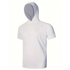 10-Pack Men'S Storm-Ready Hooded Tees | PolyMicro Mesh Tech, Crew Neck, Breathable Performance Shirts for Gym, Running, Hiking - Moisture-Wicking