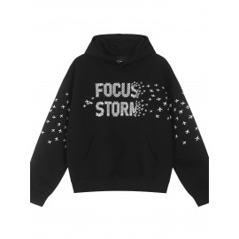 Creative American letter  printed hoodie high street sweatshirt design loose and lazy long sleeve top for men and women, Couple outfit