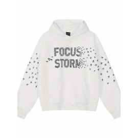 Creative American letter  printed hoodie high street sweatshirt design loose and lazy long sleeve top for men and women, Couple outfit