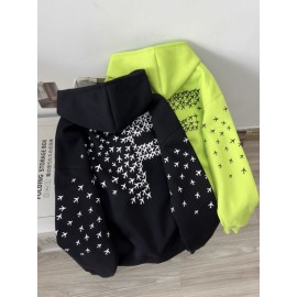 Creative American letter  printed hoodie high street sweatshirt design loose and lazy long sleeve top for men and women, Couple outfit