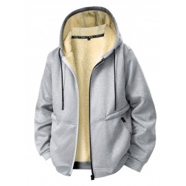 Men'S Fleece Lined Hooded Anorak | Thermal Winter Jacket, New Warm Windbreaker, Four-Season Cold Weather Coat, Regular Fit, Fabric