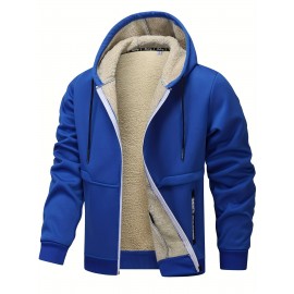 Men'S Fleece Lined Hooded Anorak | Thermal Winter Jacket, New Warm Windbreaker, Four-Season Cold Weather Coat, Regular Fit, Fabric