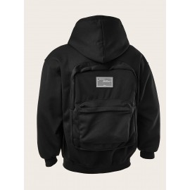 Unisex Creative Hoodie with Backpack, Backpack Hoodie, Sweatshirt with Pockets, Outdoor, Daily Wear, Sport, Backpack Can Bear A Maximum Weight Of 300 Pounds
