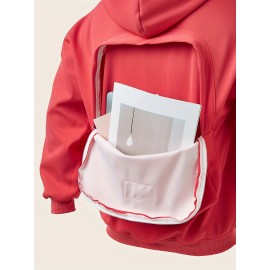 Unisex Creative Hoodie with Backpack, Backpack Hoodie, Sweatshirt with Pockets, Outdoor, Daily Wear, Sport, Backpack Can Bear A Maximum Weight Of 300 Pounds