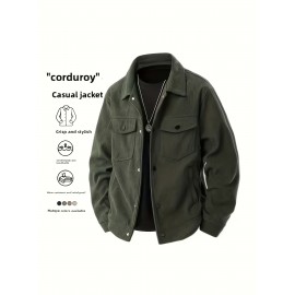 Pearson OBM Autumn/Winter New Men's Vintage Corduroy Workwear Jacket, Trend Texture Versatile Outer Coat for Stylized Gentlemen