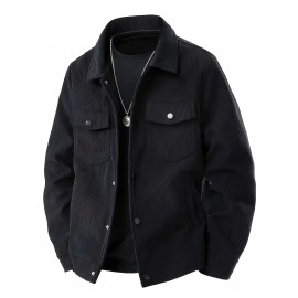 Pearson OBM Autumn/Winter New Men's Vintage Corduroy Workwear Jacket, Trend Texture Versatile Outer Coat for Stylized Gentlemen