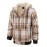 Trendy Hooded Plaid Jacket for Men, Perfect for Autumn And Winter, Made with Fleece And Durable Fabric