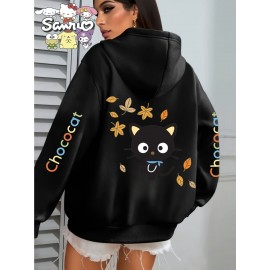 Sanrio Anime Characters Hoodie - Kawaii Pop Culture Streetwear, Cozy Oversized Unisex Sweatshirt with Pockets, Women's & Men's Cute Character Jacket for Year-Round