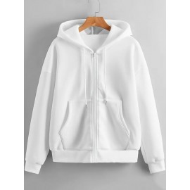 (017# Women's Fashion Zipper Hoodie, Printed Design Women's Hoodie, Women's Autumn Winter Zipper Hoodie, Streetwear, Autumn Outfit, Printed Design, Drawstring Hoodie, Soft Fabric, Comfortable Fit, Zipup Hoodie, Pullover Hoodie, Fashion Enthusiast, U