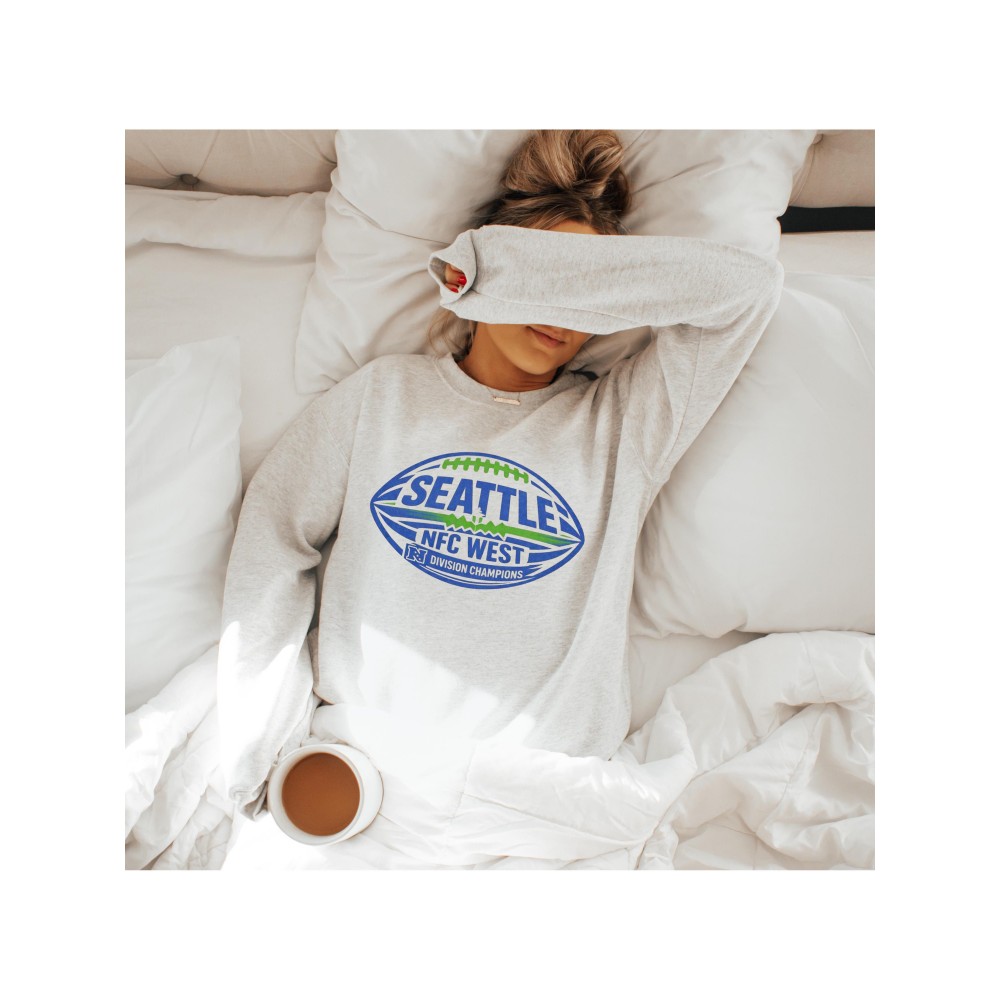 Vintage Seattle Football Sweatshirt: Nfc West Champions, Unisex