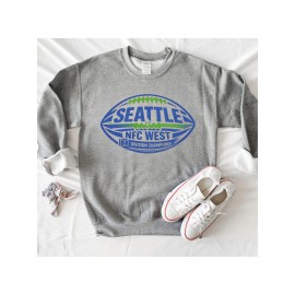 Vintage Seattle Football Sweatshirt: Nfc West Champions, Unisex