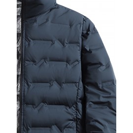 Men'S Stand Collar Thin Jacket | Casual Style, Regular Fit, Filler, Pocket Details, Autumn-Winter Trendy Short Coat