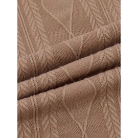 Men'S Jacquard Coat for Fall And Winter, Ideal for Relaxed Outdoor Use, Cardigan Style