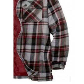 Men'S Heavyweight Thermal Insulated Hooded Jacket - Winter Coat with Full-Zip Closure, Relaxed Fit Plaid Outerwear, Full-Zip Front, & Warm Insulation for Cold Weather, Casual & Formal Outfits (Brown/Red/Tan) - Ideal for Everyday & Formal Events